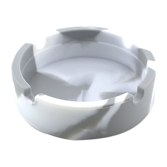 pdqouc Silicone Ashtray for Outdoor Use, Heat-Resistant and Lightweight Round Ash Tray, Multicolor Small Portable Ashtray for Patio, Travel, Office Desk, and Tabletop Organization