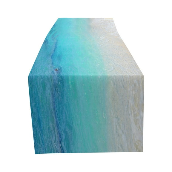 pdqouc Summer Ocean Beach Themed Linen Tablecloth for Dining and Coffee Tables Rag Birthday Party Pretty Table Beach Centerpieces Tables Runner Holiday Decorations