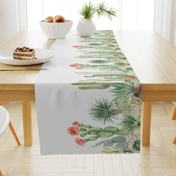 pdqouc Sunflower and Floral Pattern Design Table Runner Heat Insulating and Non Slip Linen Placemat for Summer Festival Indoor&Outdoor Party Table Decoration