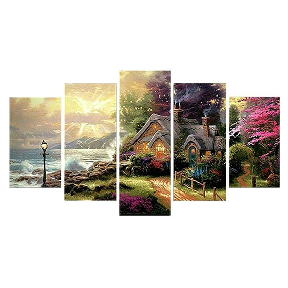 pdqouc Unframed Modern Art Oil Painting Print Canvas Picture Home Wall Room Decoration Christmas Holiday Party Decoration Props Home Room Party Decor Gifts