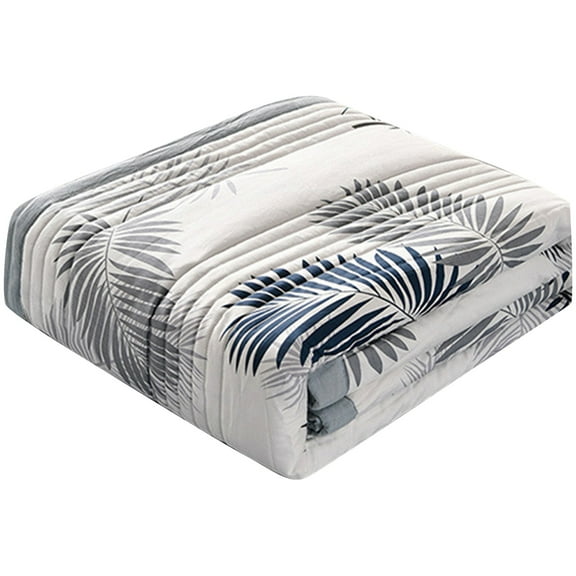 pdqouc Washable Cotton Fabric Cover Simple Plaid Print Single/double Extra Large Lightweight Easy Care Sofa Patchwork Blanket Summer Quilt Air Conditioning Quilt (150*200cm/59*78.7inch)