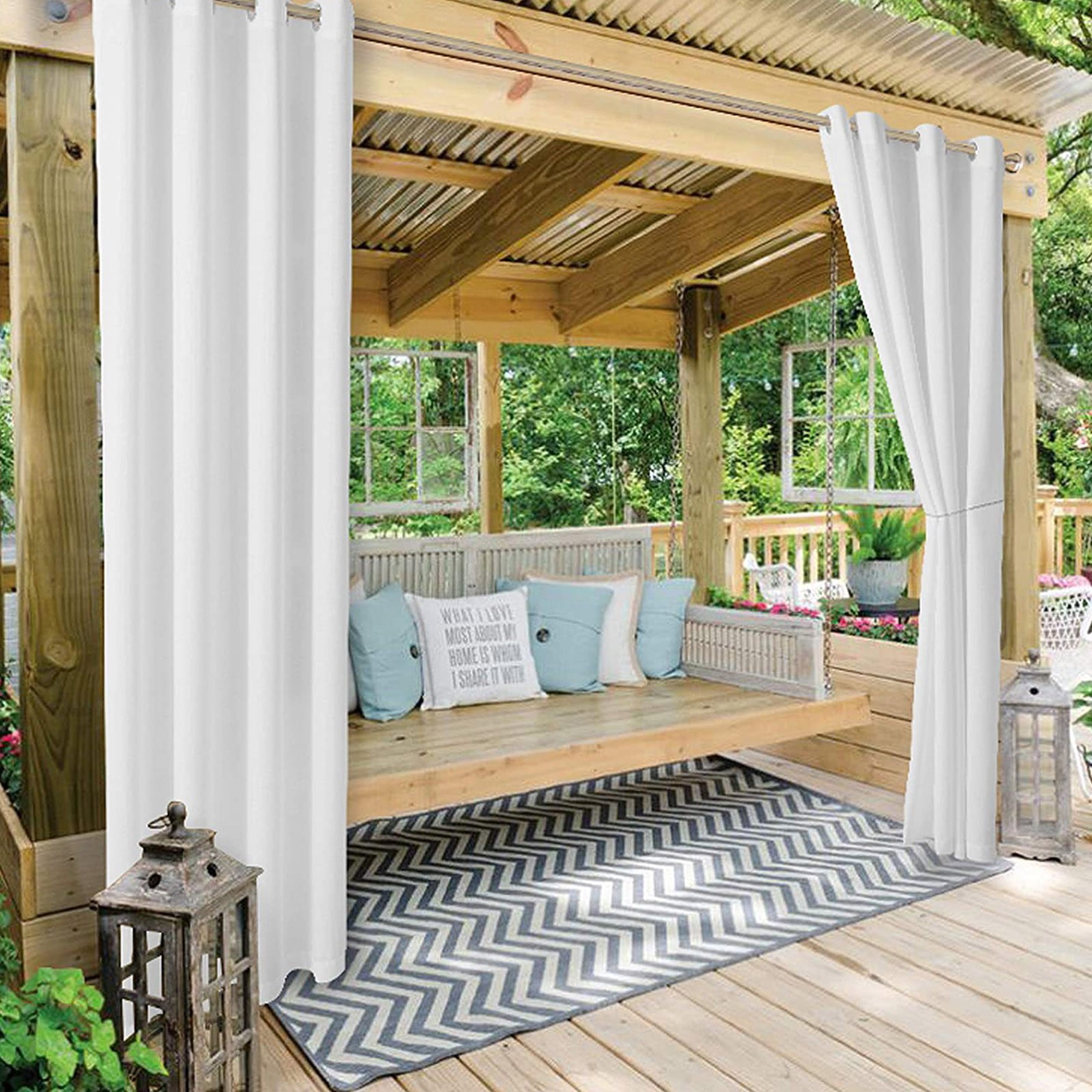 pdqouc Waterproof Outdoor Pavilion Terrace Curtain Thermal Insulation ...