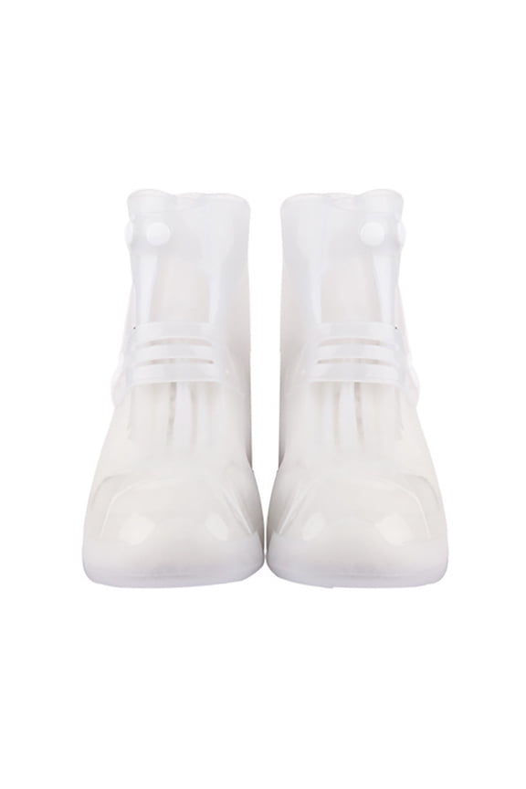 White Rubber Water Shoes Cover Wear Resistant And Antiskid Riding Rain Proof Shoe Cover With Silicone Integrate For House Cleaning or Outdoor Raining Day