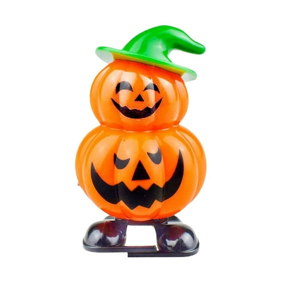 pdqouc Wind Up Walking Pumpkin Toy Double Layer Halloween Pumpkin with Green Hat Fun Halloween Novelty Toy for Kids and Adults, for Halloween Party FavorsSupplies