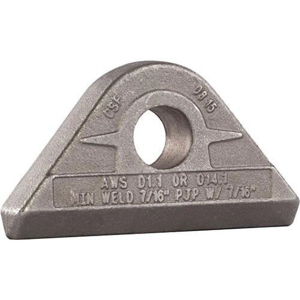 pe0650 weldon pad eye, 61/2 tons working load limit, 13000 lb., grey