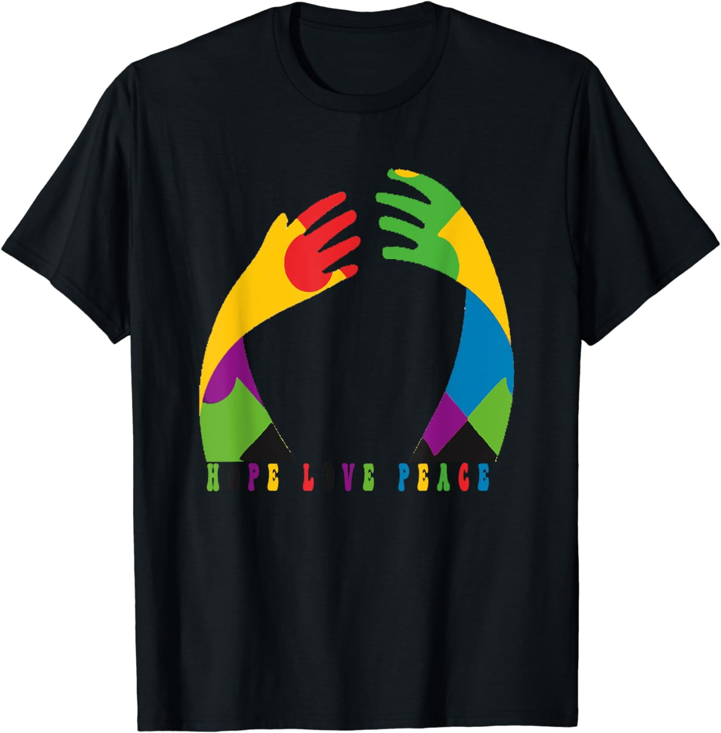 peace love hope , funny apparel Cohesion and peace . T-Shirt - Walmart.com
