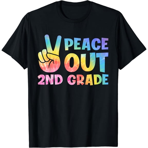 peace out 2nd grade 2024 graduate happy last day of school T-Shirt