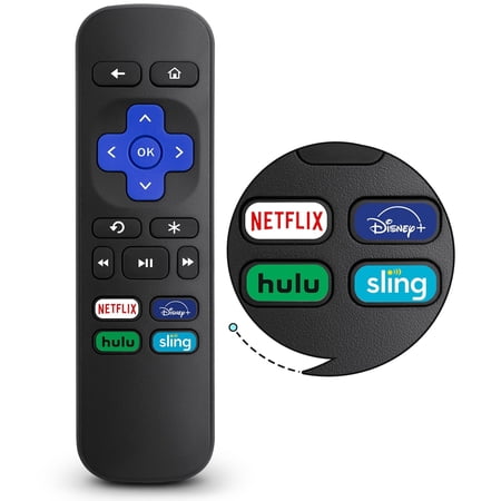 peacock Replacement Remote Control for Roku Express,for Roku Box, for Roku Premiere,for Roku 1,2,3,4 (HD,LT,XS,XD),(NOT for Roku Stick, Roku TV)
