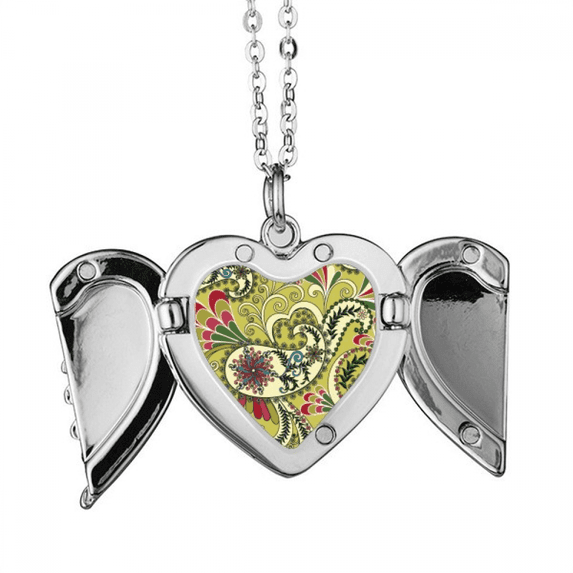 peacock flower feather pattern angel wings necklpendant fashion