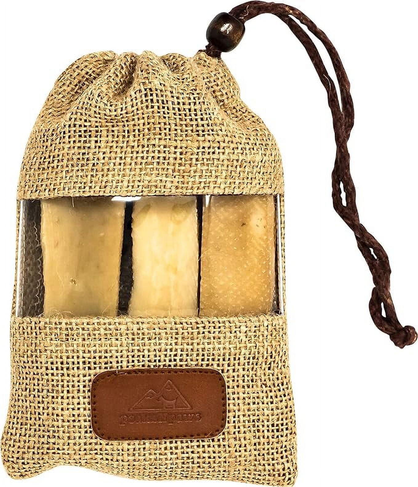 peaksNpaws: Yak Cheese Dog Treats - Natural Yak Chews from Himalayan Mountains - for Aggressive Chewers - Large, Value Pack 3 Chews - Grain Free, Lactose Free - Easily Digestible