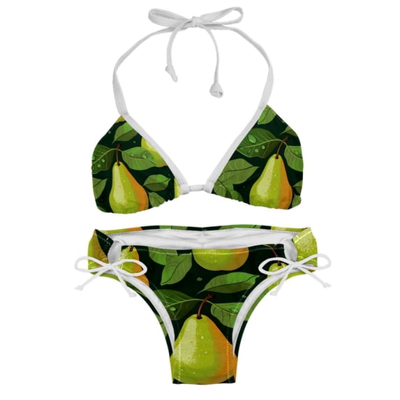 pear Detachable Sponge Adjustable Strap Bikini Set Two-Pack Swimsuit Suit Beach Pool Party