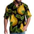 thumbnail image 1 of pear Men's Short Sleeve Button Down Poplin Casual Beach Shirts, 1 of 6