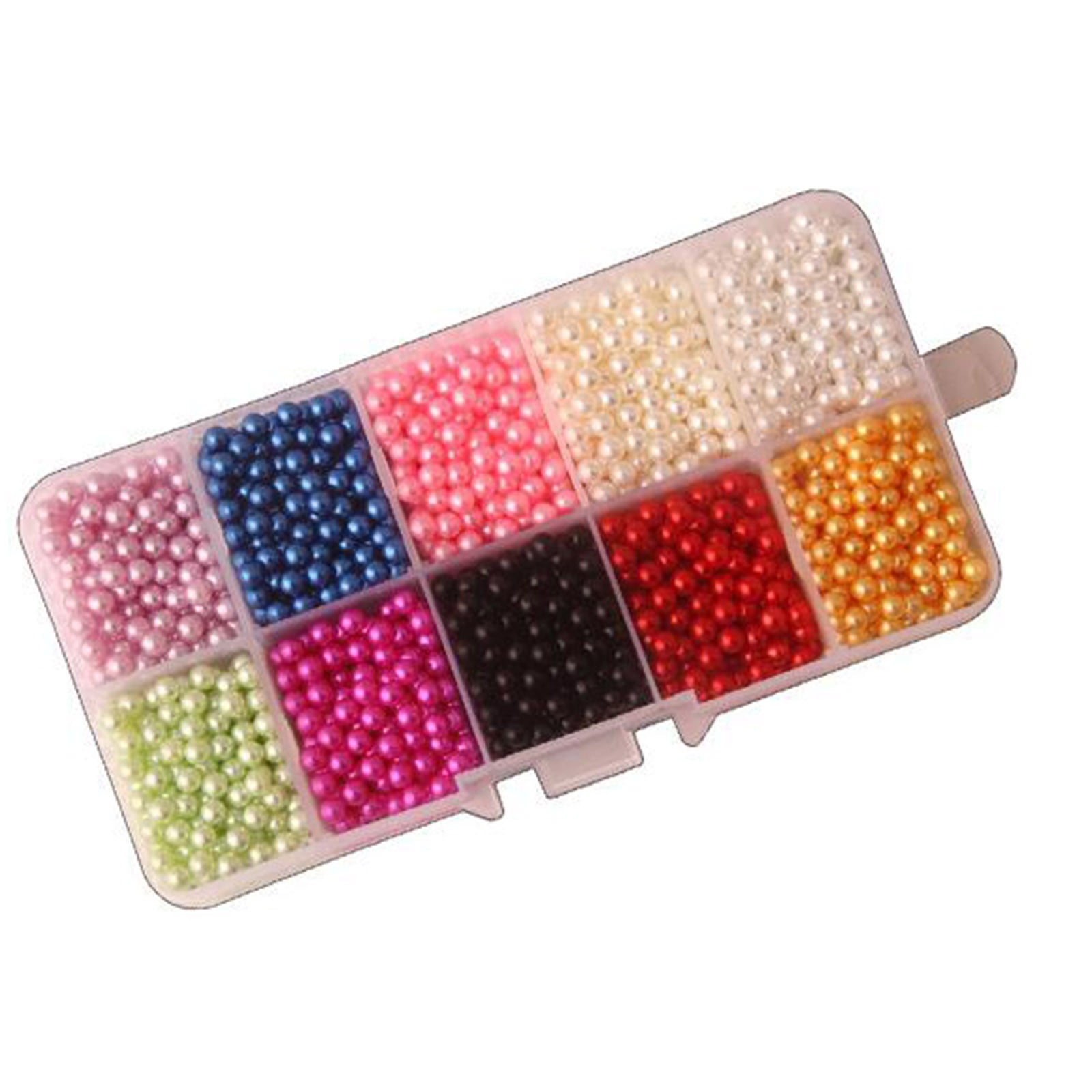 LUTER 770pcs Pearl Beads for Bracelets Making, Round Pearls Beads Craft Kit  with Storage Box Accessories Beads for Bracelet Making Ornament Craft