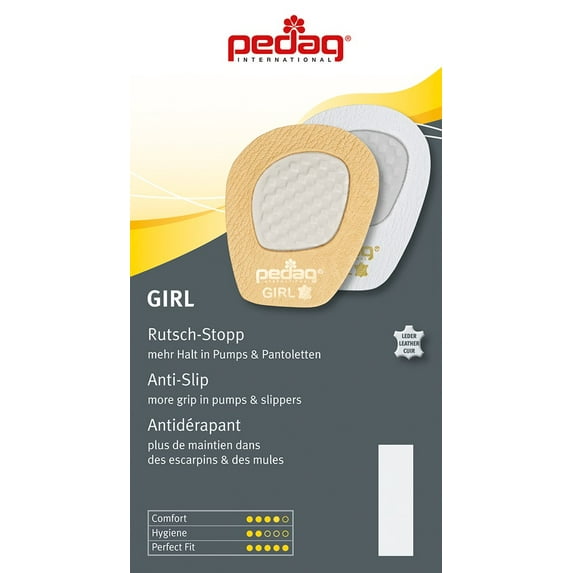 pedag® GIRL Self Adhesive Leather Forefoot Grip for Pumps and Sandals, Black, One Size Fits All