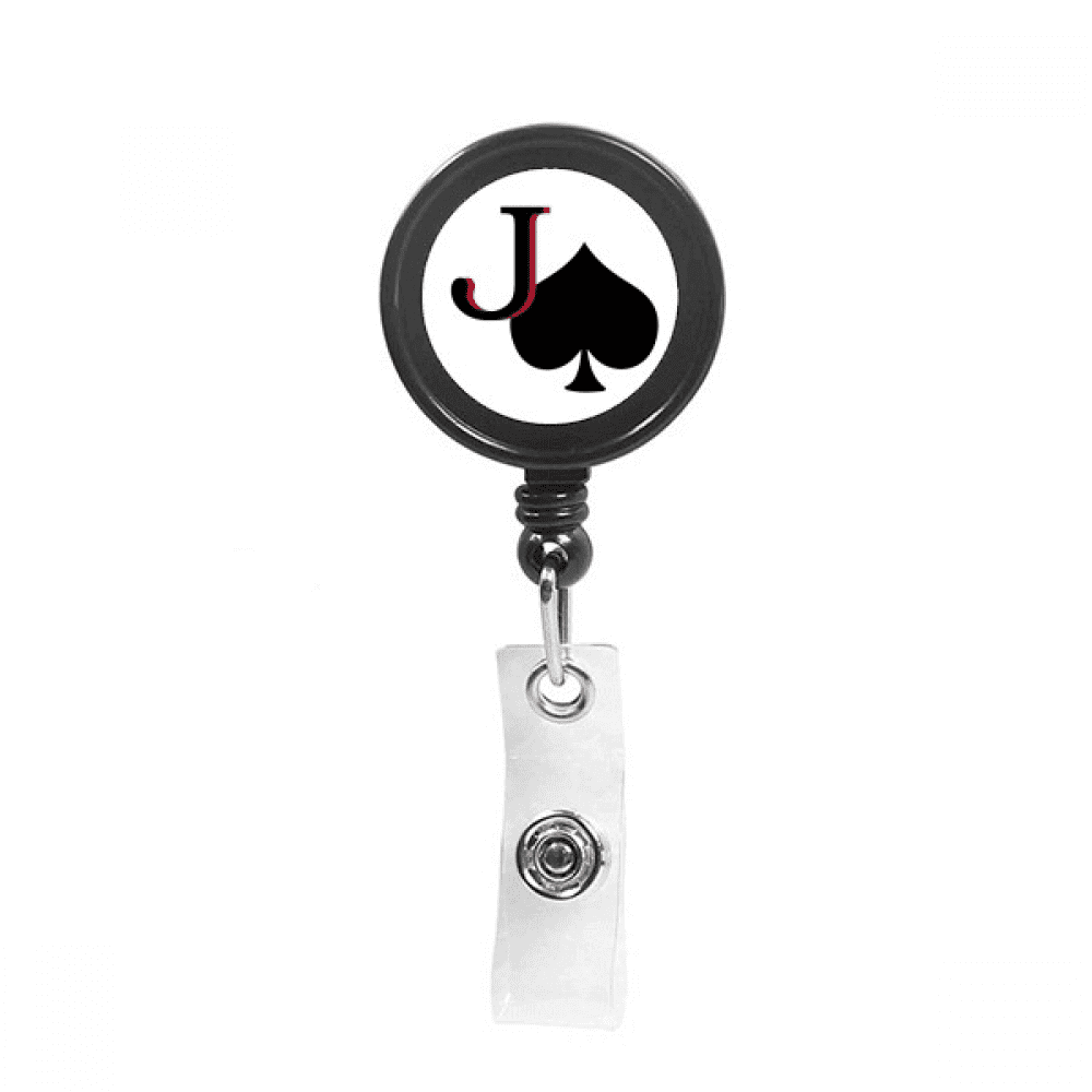 pejacky spade j poker Retractable Keychain Badge Holder ID Badge