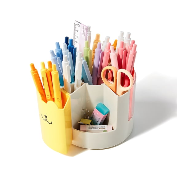 pen container,8-slot Cute Pencil 8 Makeup 4 Pen Container Makeup Brush Removable Makeup With 8 Pencil Cup With Brush Stand Stationery Supplies 4 Removable 8 Women 4