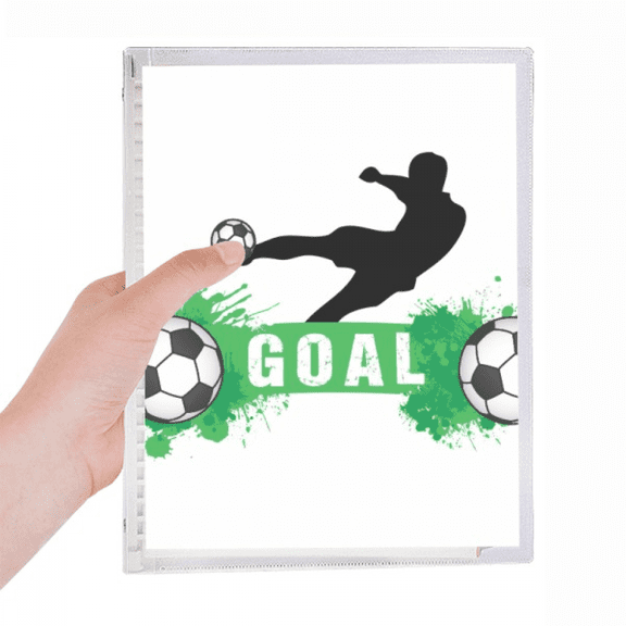 penalty kick soccer football sports text notebook loose diary refillable journal statiry