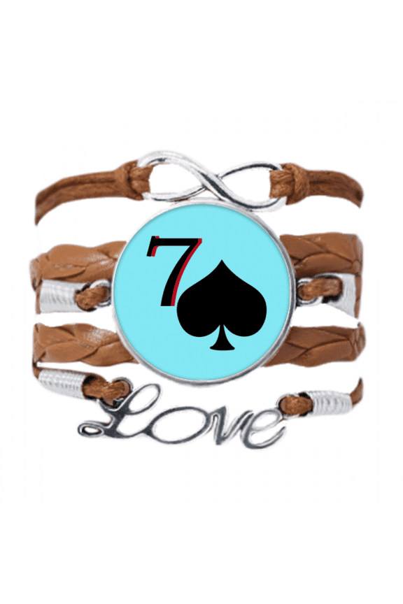 peneptune spade 7 poker bracelet chain ornament wristband