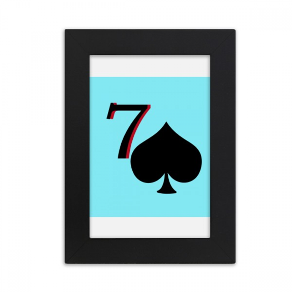 peneptune spade 7 poker desktop photo frame picture display art painting exhibit