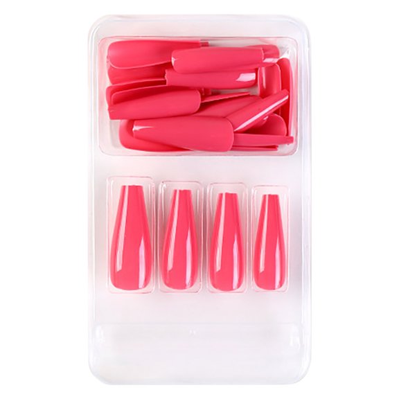 pengxiang Clearance Nails Kit Acrylic Set,Europe And America Full Coverage Nails For Ladies And Girls 24 Pieces Long With Glue