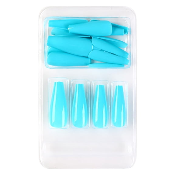 pengxiang Clearance Nails Kit Acrylic Set,Europe And America Full Coverage Nails For Ladies And Girls 24 Pieces Long With Glue