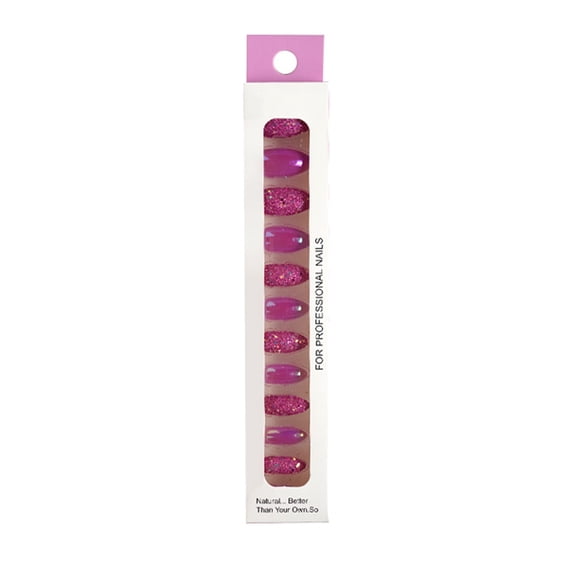 pengxiang Clearance Nails Kit Acrylic Set,Manicure Electroplating Nail Adult Manicure WearBallet Nails 12 Pieces Boxed Glitter Nails Suitable For Home Salon Manicure Tools