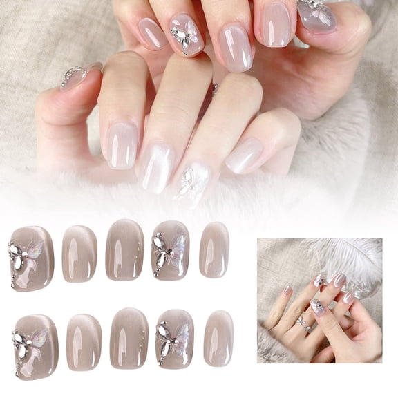 pengxiang Clearance Nails Kit Acrylic Set,Unleash Your Style With Detachable Nail Stickers Trendy Short Nails For A Manicure!