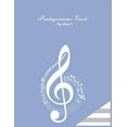 thumbnail image 1 of pentagrammi vuoti : A4, 11 x 8,5 inch, 100 pagine. 13 doghe per pagina, copertina blu, chiave muzica, chiave, moderna, con illustrazione. (Paperback), 1 of 1