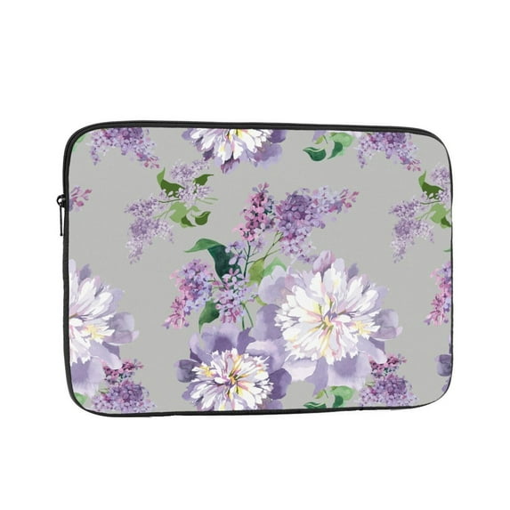 peonies lilac watercolor Portable Laptop Sleeve Compatible with MacBook Air Notebook Computer Case for Men Women College School Students