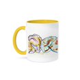 thumbnail image 1 of 3dRose, pepper group artsy outline , 11oz Two-Tone Yellow Mug, 1 of 3