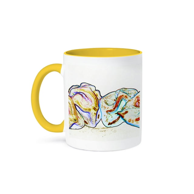3dRose, pepper group artsy outline , 11oz Two-Tone Yellow Mug