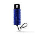 thumbnail image 1 of Pepper Spray with Safety Twist Top, 16 ft range, Blue Rhinestone Design Keychain, Plastic, Self Defense by Guard dog Security, 1 pack, 1 of 9