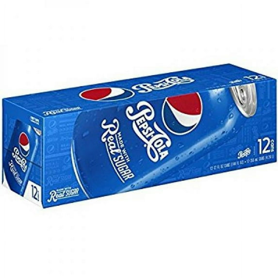 pepsi made with real sugar, 12 ct, 12 oz cans