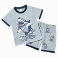 thumbnail image 1 of peqiut Baby Boy Clothes 2-Piece Airplane Print Short Sleeve Graphic Tee Top and Shorts Set Casual Summer Pjs 2T-8T, 1 of 9