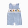 thumbnail image 1 of peqiut Toddler Boy Clothes Cartoon Animal Embroidery Romper Sleeveless Overalls Summer Kids Bodysuit Jumpsuit 0 3 6 9 12 18 Months, 1 of 7