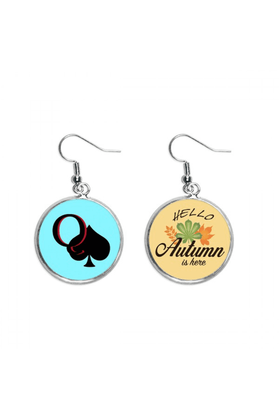 pequeen spade q poker earring dangle autumn earring jewelry