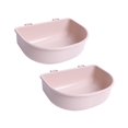 thumbnail image 1 of perfeclan 2x Crate Dog Bowls Water Feeder Dish Easily to Mount Slow Feeding for Wire Cages or Crates for Birds Small Dogs Rabbit Cat Pets Pink, 1 of 9