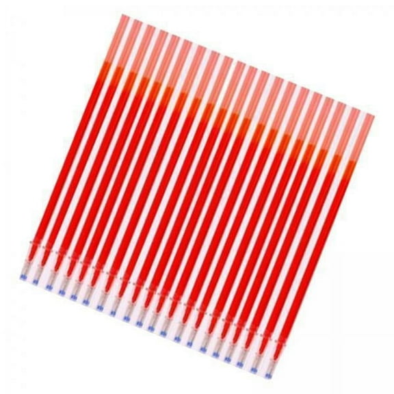 perfeclan 2x20 Pieces Refill for Erasable Gel Pen, Fine Point 0.5mm Portable Red Replacement Gel Pen Refills for Stationery Supplies Office Writers Home , Red, 2 Pcs