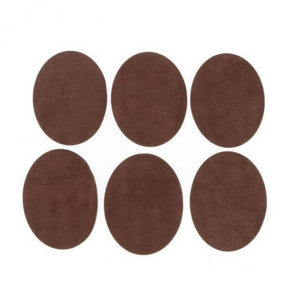 perfeclan 2x6x Patches for Sewing Or Ironing, Elbow Repair, Appliqués for Elbows, Oval, Brown Color , Brown, 2 Pcs