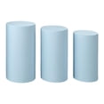 thumbnail image 1 of perfeclan 3 Pieces Cylinder Plinth Stand Covers,Cylinder Plinth Covers Elegant Cylinder Pedestal Covers for Anniversary Events Holidays Blue, 1 of 9
