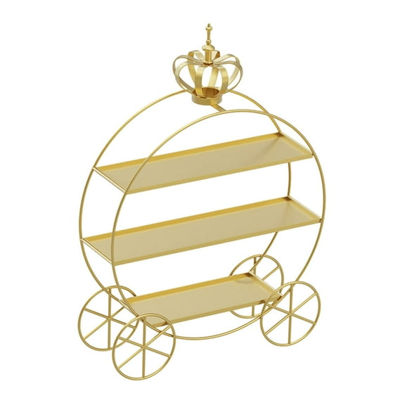 perfeclan 3 Tier Cupcake Stand Cake Stand Gold Serving Platter Donuts Dessert Stand Tiered Serving Tray for Party Wedding Dessert Table