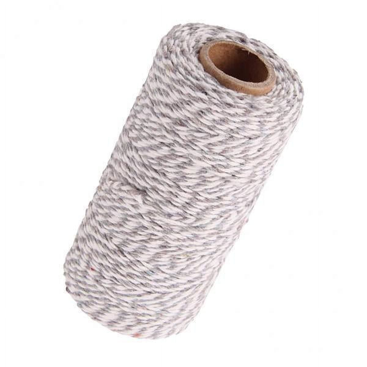 perfeclan 3x328 Feet (100m)Colored Cotton Rope Cord for Crafts Gray 3 ...