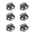 thumbnail image 1 of perfeclan 3x6 Pieces Metal Oval Bean String Cord Locks 2 Hole Toggle Spring Clasp Stop, 1 of 7