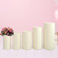 thumbnail image 1 of perfeclan 5Pcs Cylinder Plinth Covers Cylinder Plinth Stand Covers, Elegant Lightweight Cylinder Pedestal Covers for Festivals Birthday Beige White, 1 of 9