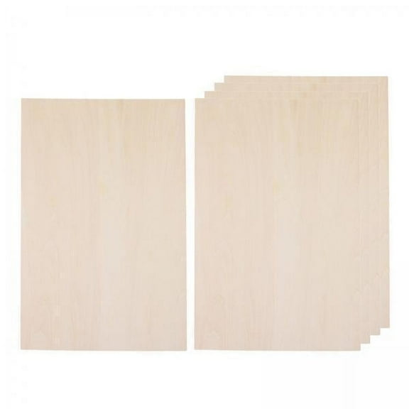 perfeclan 5X 10 Pieces Wood Sheets Board Thin Plywood Board for Making Plane Model Crafts