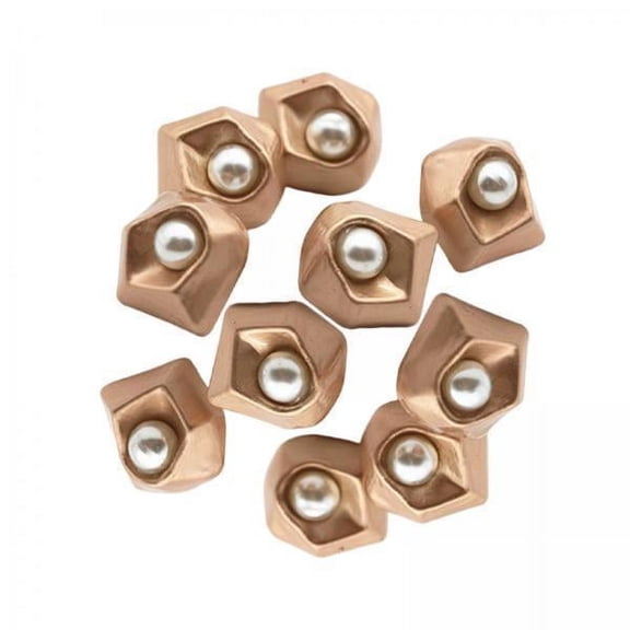 perfeclan 5X 10Pcs Sewing Fasteners Decoration for DIY Crafting Gold