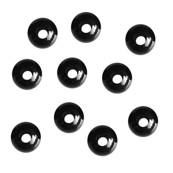 perfeclan 5x10 Pieces Black Elastic Shock Cord Rope Toggle Ball End Lock Stopper 5 Pcs