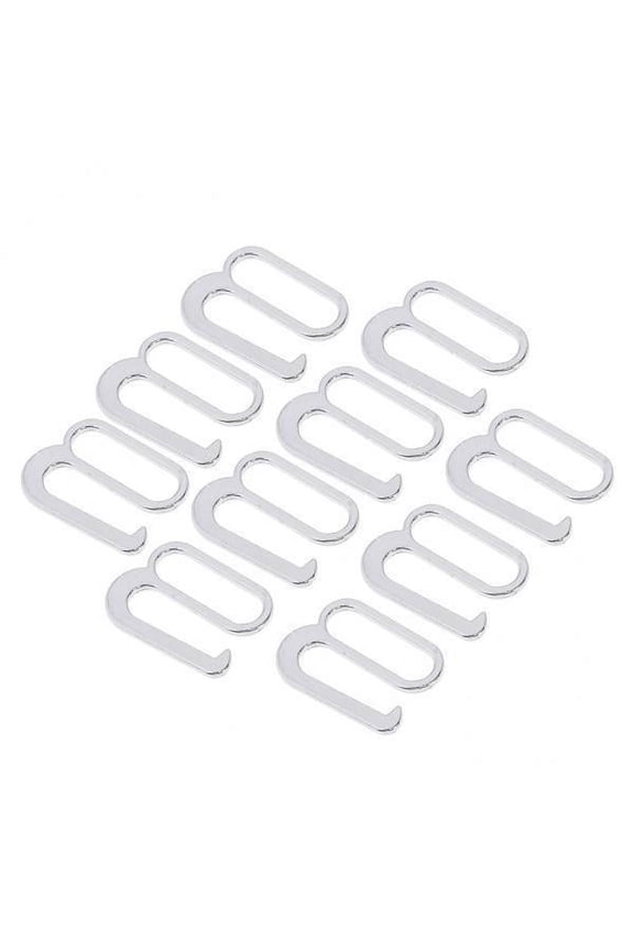 5x10pcs Alloy Replacement Bra Strap Slide Hook Fig 9 Lingerie Adjuster 20mm 5 Pcs