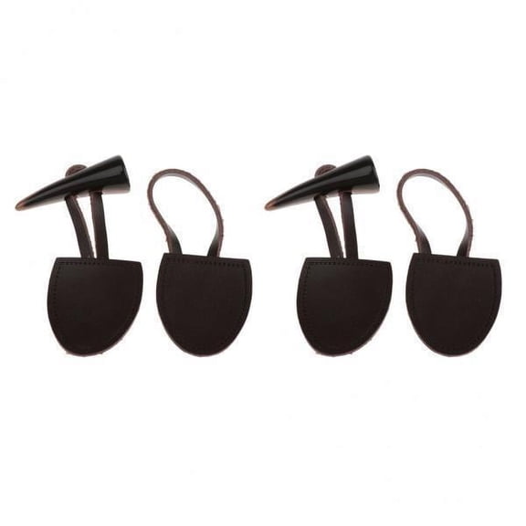 perfeclan 5x2 sets Pu Leather Toggle Button Coat Jacket Duffle Fastener Brown 5 Pcs