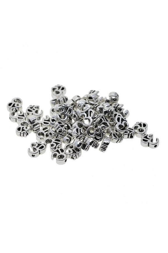 5x50 Pieces Antique Om Charms Meditation Spacer Beads
